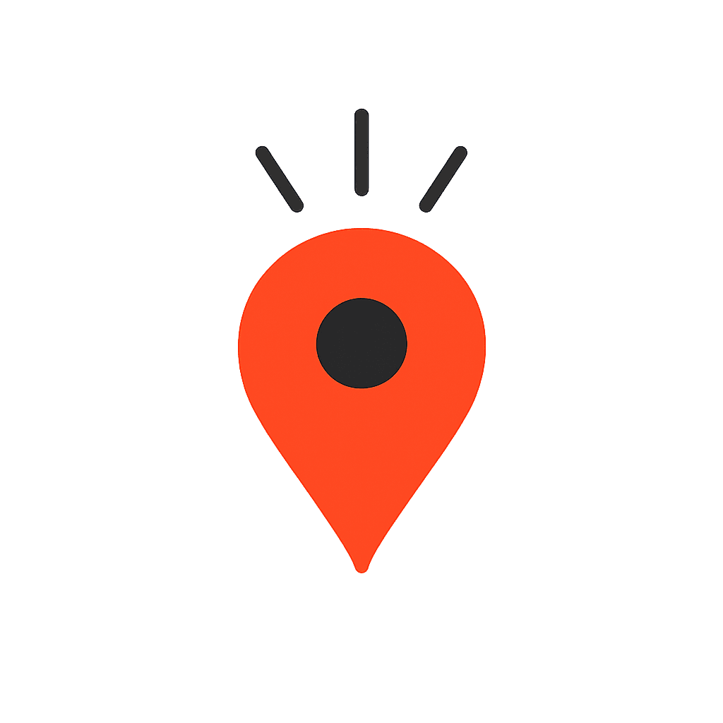 An illustrated map pin